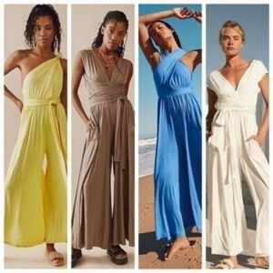 Free People Black Convertible Jumpsuit